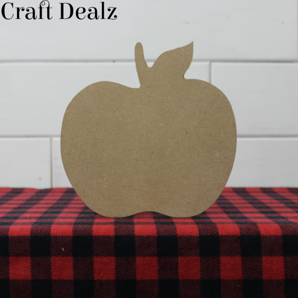 Wooden apple cutout for crafting with.