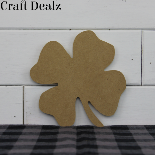 Wooden 4 leaf shamrock cutout