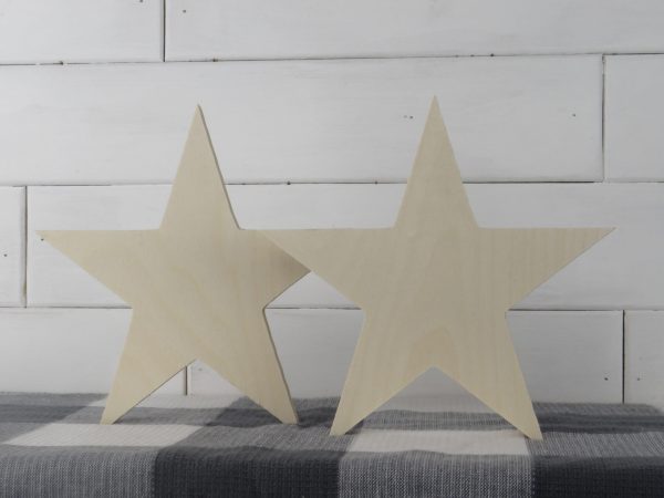 Wood Star Stand Alone Cutouts