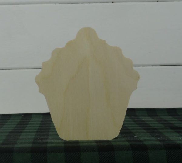 Mini Wooden Cupcake Cutout