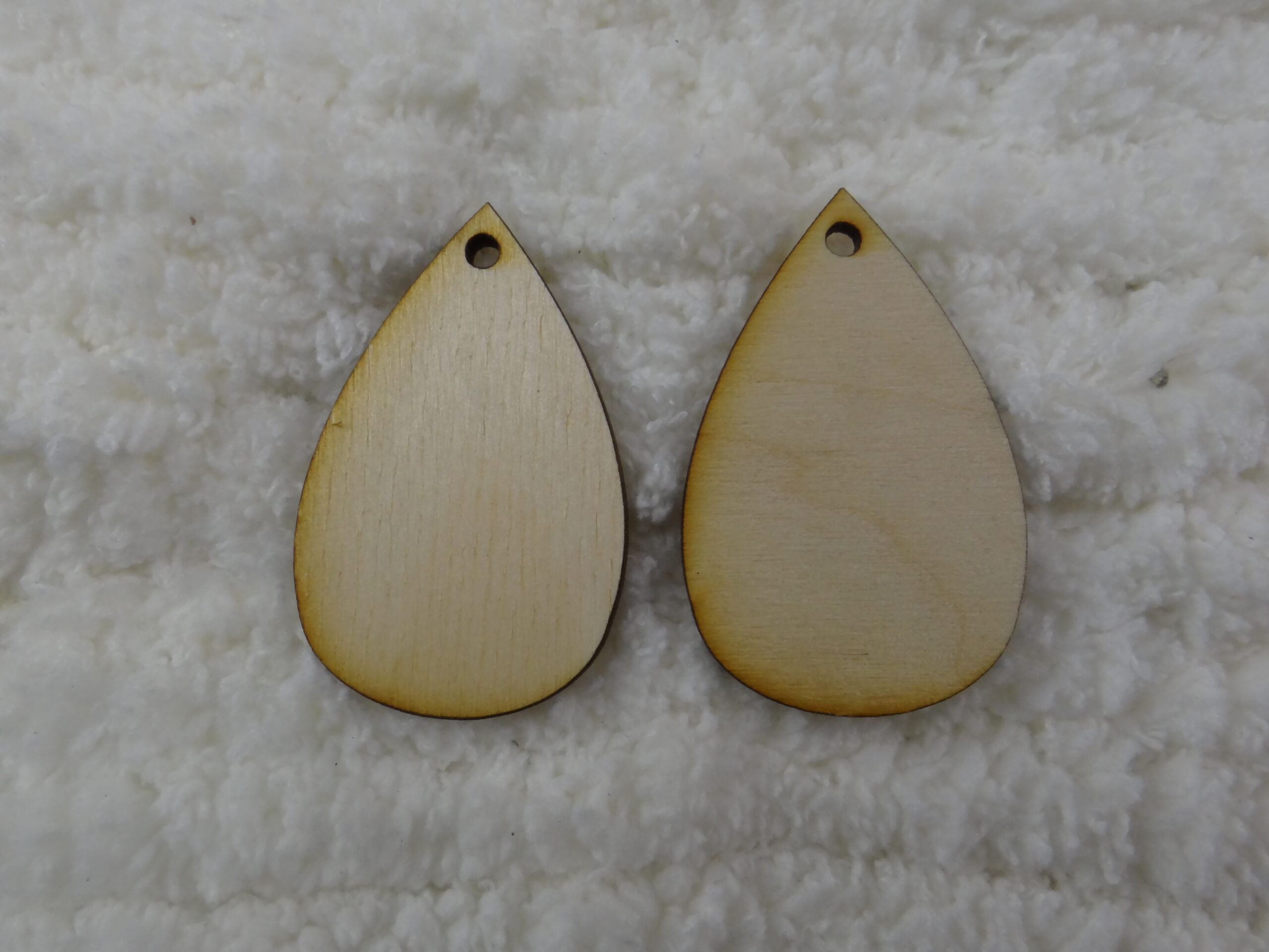 25 qty Teardrop wooden Earring Blanks