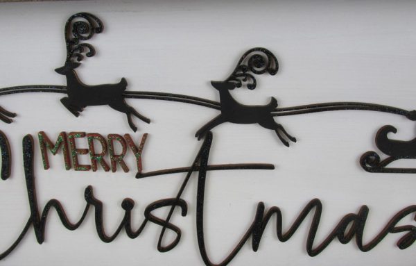 Merry Christmas Santa and Reindeer Sign Kit - Image 3