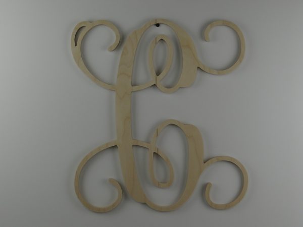 Wooden Monogram Letter