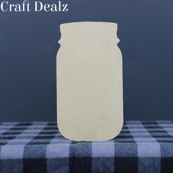 Blank Wooden Mason Jar Cutout