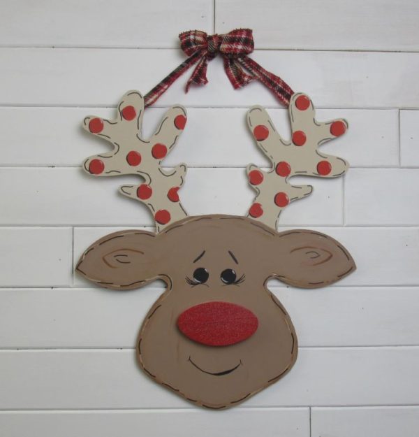 Wooden Reindeer Cutout - Image 2