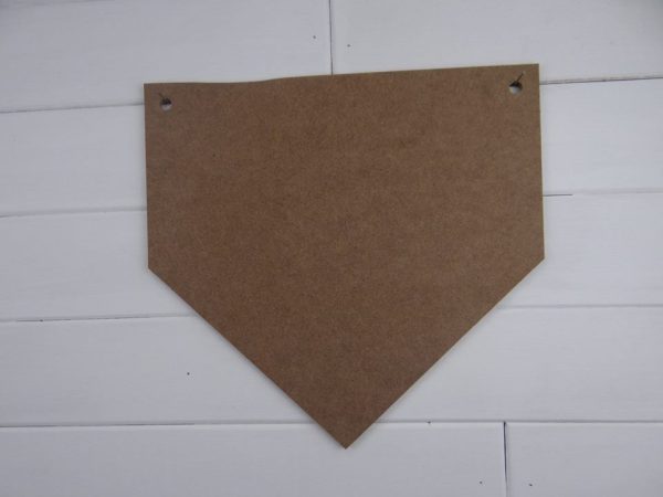 Wooden Baseball Home Plate Cutout