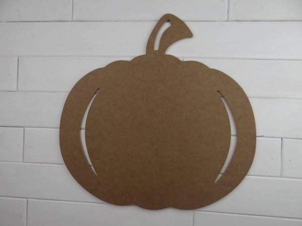 Wooden Pumpkin Door Hanger w Cutouts