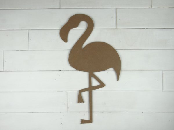 Wooden Flamingo Door Hanger