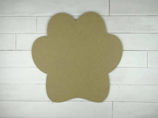 Wooden Paw Print Cutout