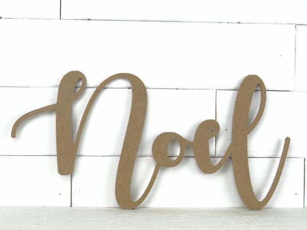 Wood Word - Noel in Handwritten Script