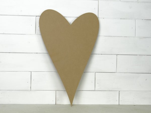 Wooden Heart Cutout - Prim Style