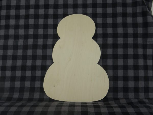 Wood Snowman Pumpkins Cutout