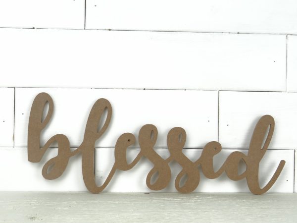 Wood blessed word, Hand Written Script