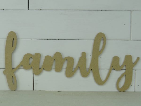 Wood family word - Hand Written Script