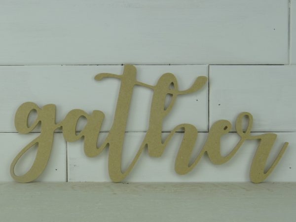 Wood gather word - Hand Written Script