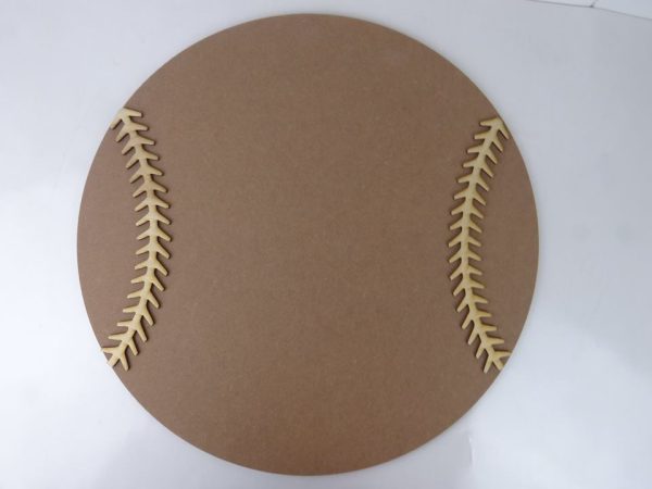 Wooden Baseball Stitches set of 2