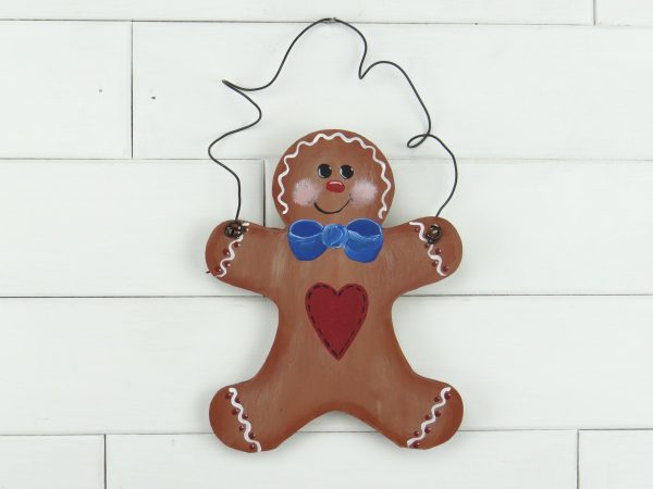 Wood Gingerbread Boy Door Hanger - Image 2