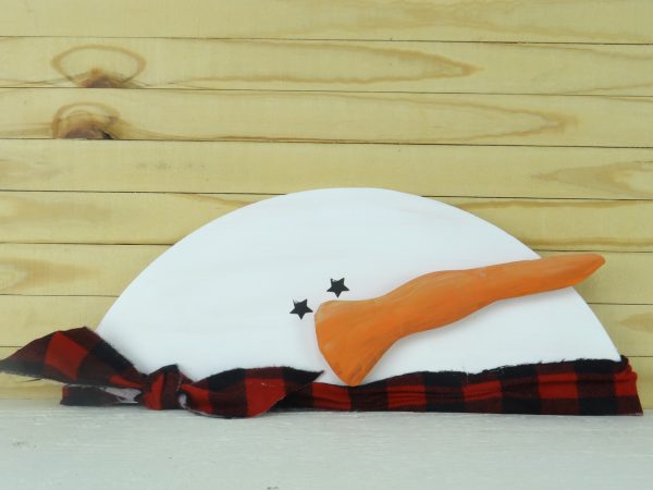 Large 16" Wood Snowman Face w 8" carrot