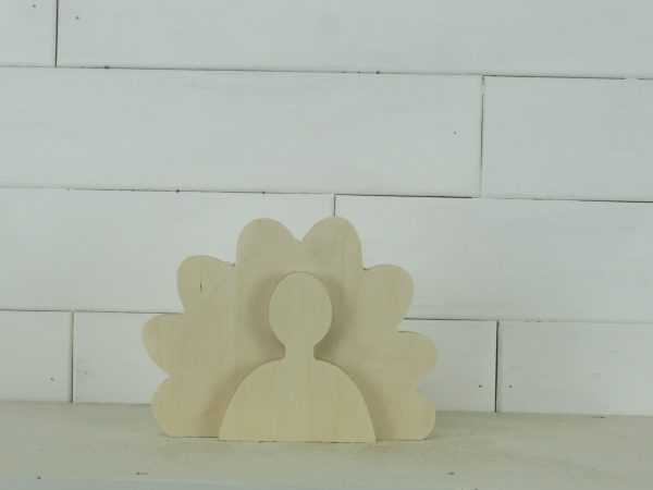 Wood Two Piece Turkey