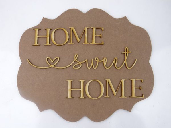 Wood Home Sweet Home Words