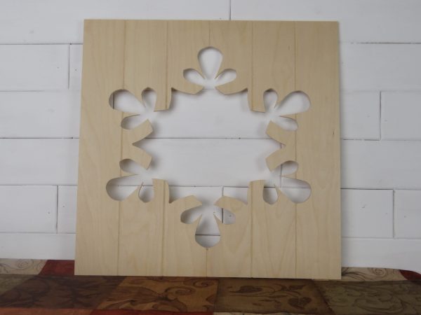 Wood Snowflake 2 - Reverse Cutout