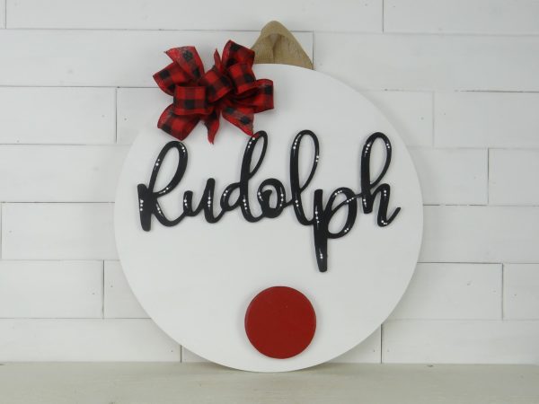 Wood Rudolph Sign Kit