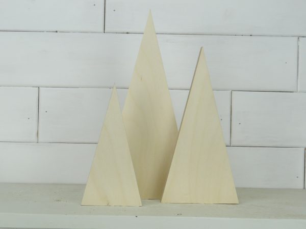 Wood Triangle Tree Cutout