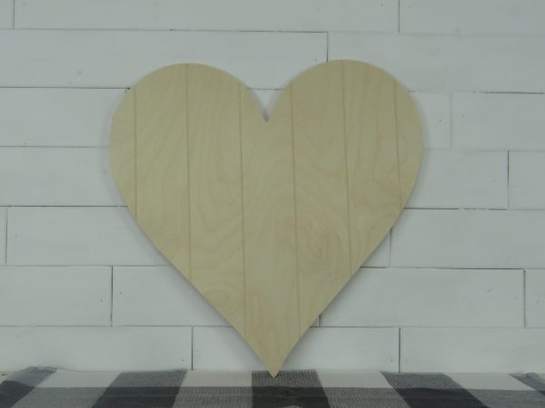 Wood Faux Pallet Heart 1/4"