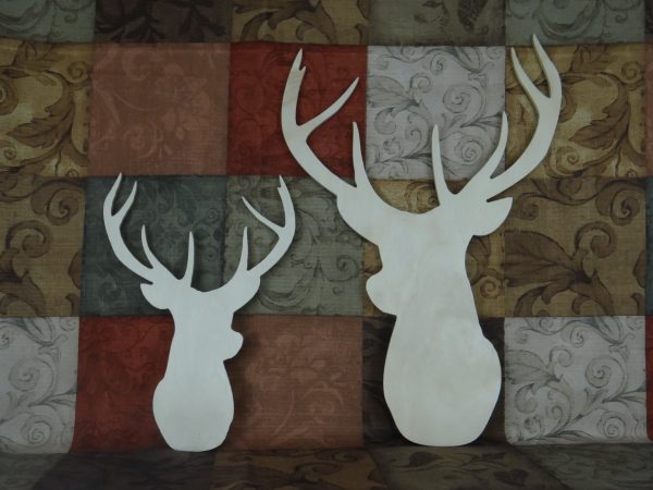 Wood Buck Head Cutout