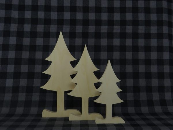 Wooden Pine Tree Cutouts