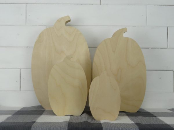 Wood Skinny Pumpkin Cutout