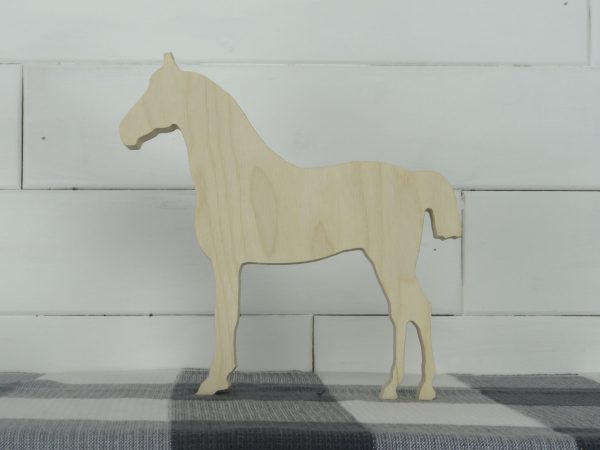 Wood Race Horse Cutout