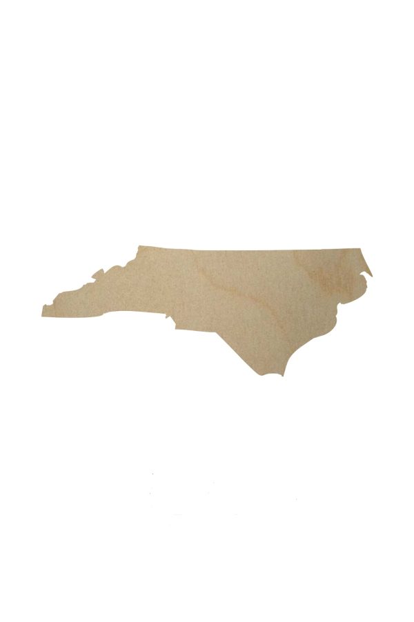 Wooden North Carolina State Shape