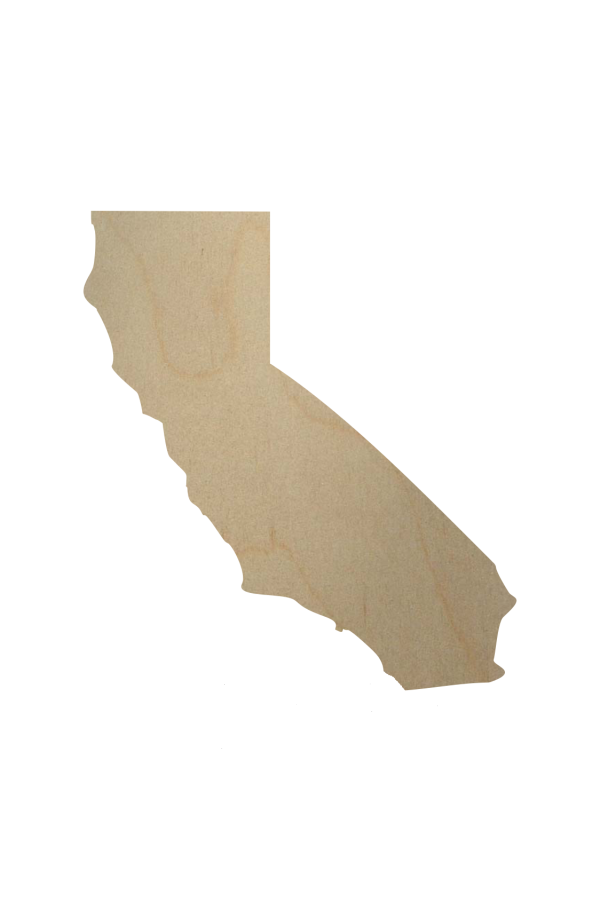 Wooden California State Cutout Shape