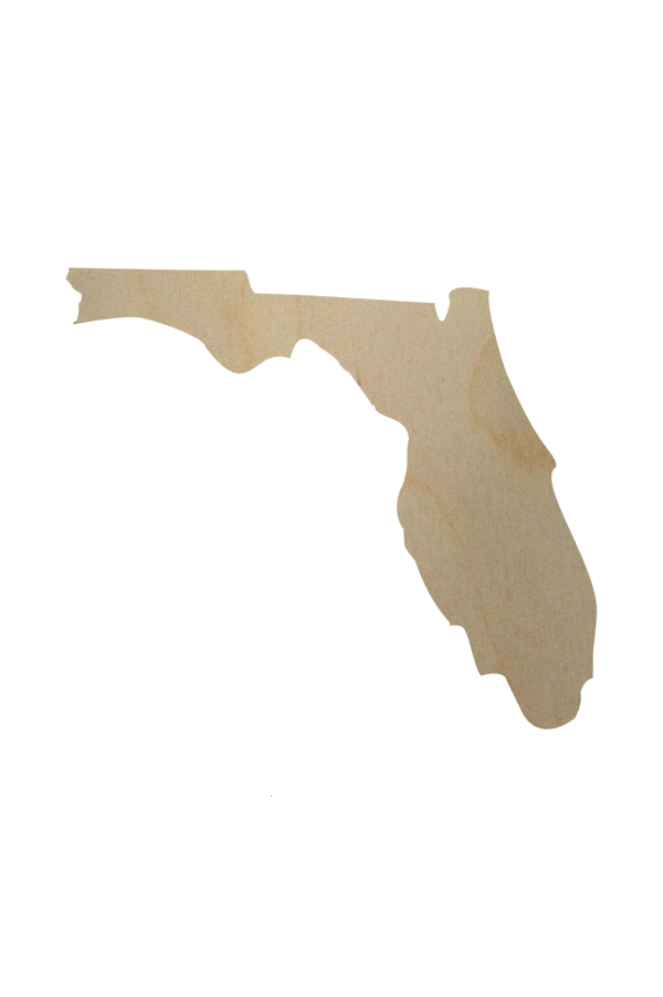 Wooden Florida State Shape