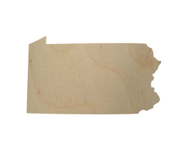 Wooden Pennsylvania State Shape