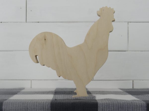 Wood Stand Alone Rooster