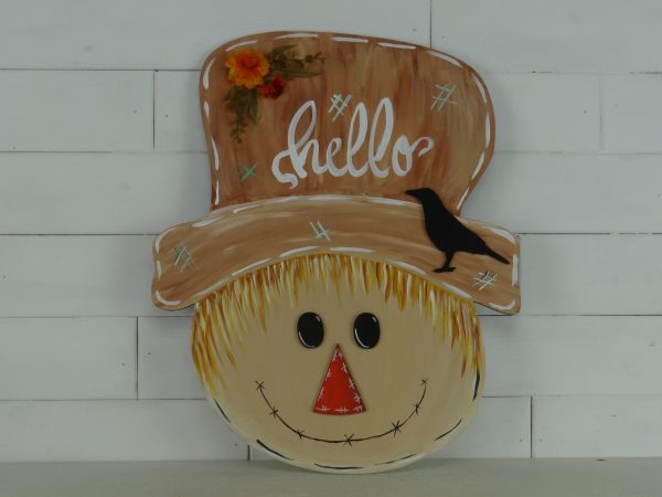 Snowman Face w Hat Door Hanger - Image 2