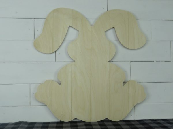 Faux Pallet Sitting Bunny 1/4"