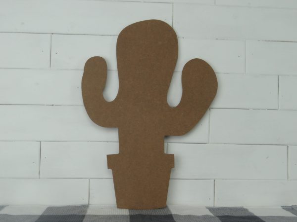 Wooden Cactus Topiary Cutout