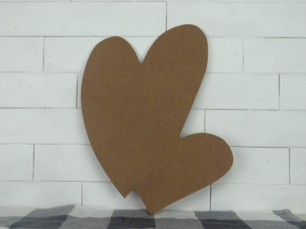 Wooden Double Heart Cutout