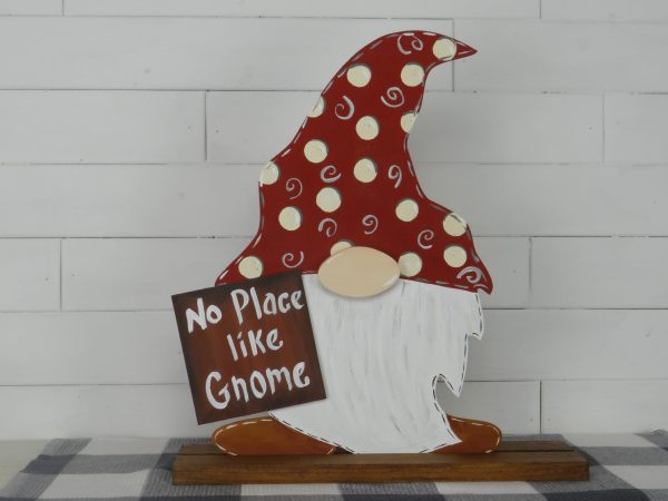 Wooden Smiggles Gnome with Sign