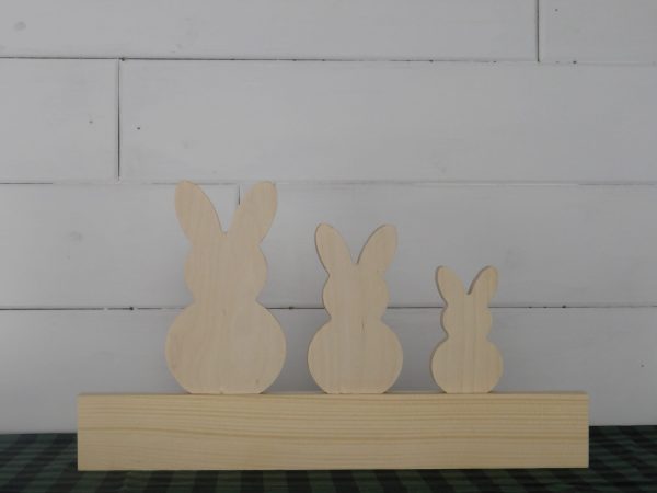 Wood Mini Bunny Family