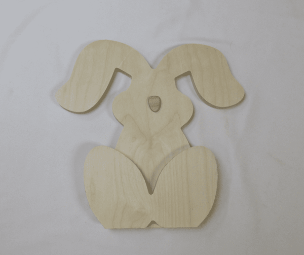 Wood 3 Piece Sitting Bunny - Image 2