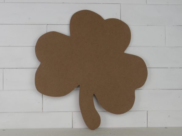 Wooden Three Leaf Shamrock Cutout