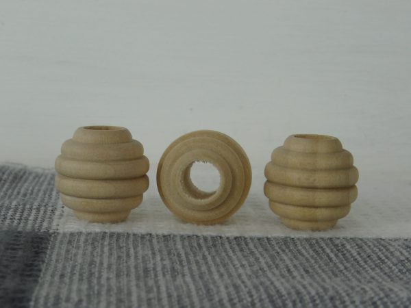 Wood Beehive Beads