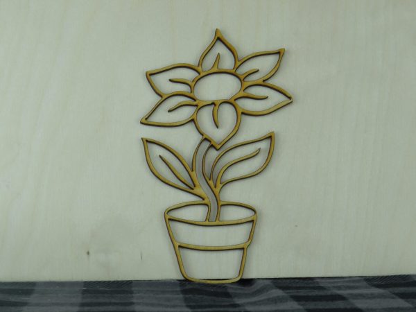 Flower in Pot Cutout