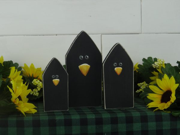 Wooden Prim Crow Cutouts