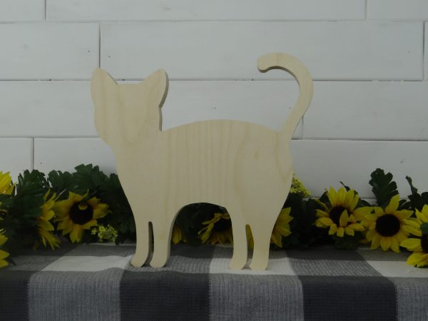 Wood Freestanding Cat