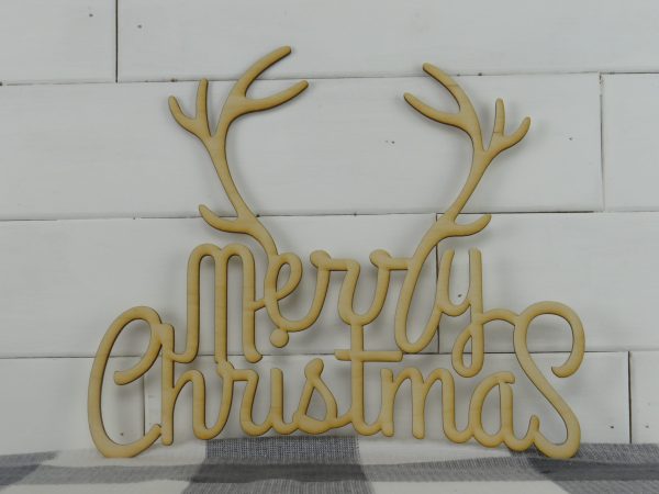 Merry Christmas w/ antlers - Image 2